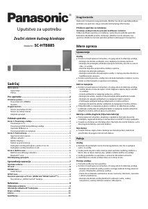 Priručnik Panasonic SC-HTB885EG Kućno kino