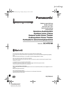 Handleiding Panasonic SC-HTE180EG Home cinema set