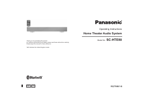 Manual Panasonic SC-HTE80 Home Theater System