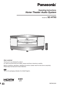 Manual Panasonic SC-HTX5 Home Theater System