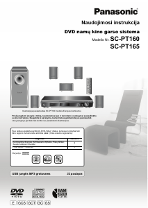 Vadovas Panasonic SC-PT165 Namų kino sistema