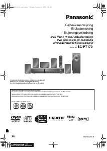 Bruksanvisning Panasonic SC-PT170 Hembiopaket