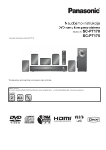 Vadovas Panasonic SC-PT170 Namų kino sistema
