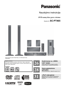 Vadovas Panasonic SC-PT465 Namų kino sistema