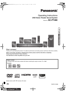 Handleiding Panasonic SC-PT480 Home cinema set