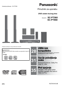Priručnik Panasonic SC-PT560 Kućno kino