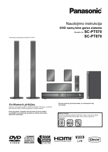 Vadovas Panasonic SC-PT570 Namų kino sistema