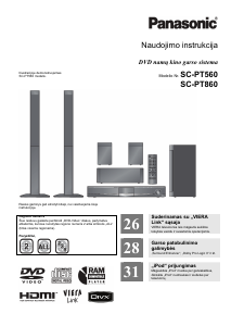 Vadovas Panasonic SC-PT860 Namų kino sistema