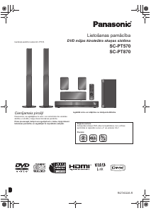 Rokasgrāmata Panasonic SC-PT870 Mājas kinozāles sistēma
