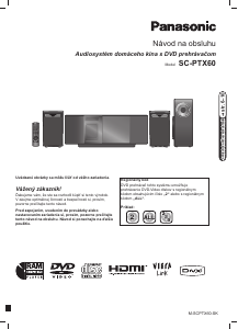 Návod Panasonic SC-PTX60 Domáce kino