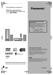 Bedienungsanleitung Panasonic SC-PTX7 Heimkinosystem
