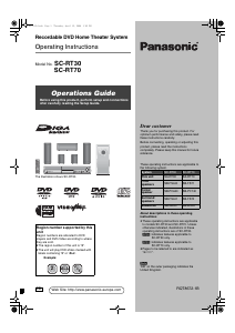 Handleiding Panasonic SC-RT30 Home cinema set