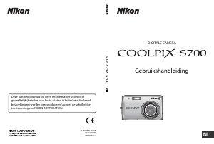 Handleiding Nikon Coolpix S700 Digitale camera