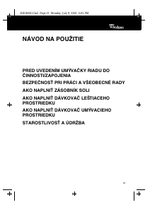 Návod Whirlpool ADP 529 WH Umývačka riadu