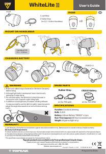 Bruksanvisning Topeak WhiteLite II Cykellampa