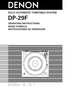 Handleiding Denon DP-29F Platenspeler