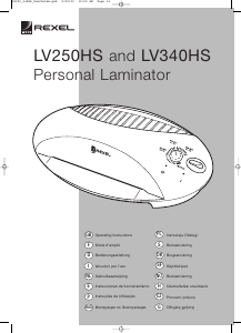 Bruksanvisning Rexel LV340HS Lamineringsmaskin