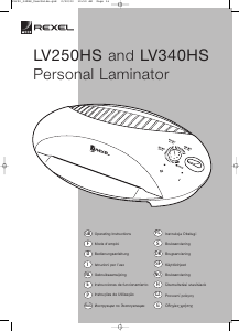 Brugsanvisning Rexel LV340HS Lamineringsmaskine