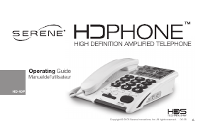 Mode d’emploi Serene HD 40P Téléphone