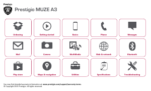 Bruksanvisning Prestigio Muze A3 Mobiltelefon