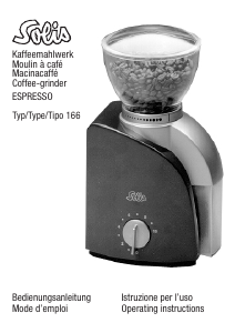 Bruksanvisning Solis Scala 166 Kaffekvarn