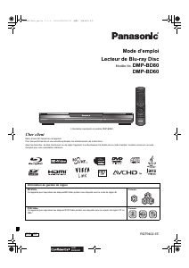 Mode d’emploi Panasonic DMP-BD80 Lecteur de blu-ray