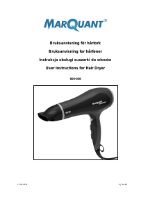 Manual MarQuant 805-038 Hair Dryer