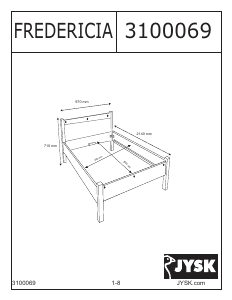 Manual JYSK Fredericia Bed Frame