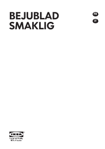 Mode d’emploi IKEA BEJUBLAD Table de cuisson