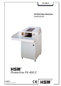 Handleiding HSM Powerline FA 400.2 Papiervernietiger