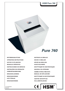 Handleiding HSM Pure 740 Papiervernietiger