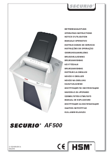 Käyttöohje HSM Securio AF500 Paperisilppuri