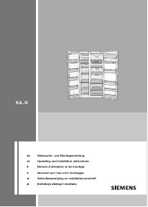 Manual Siemens KA62NA75 Fridge-Freezer