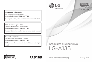 Bruksanvisning LG A133GO Mobiltelefon