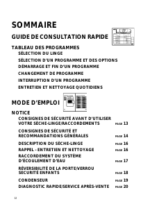 Mode d’emploi Whirlpool Solar C Sèche-linge