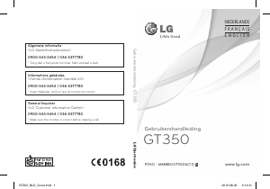 Bruksanvisning LG GT350 Mobiltelefon