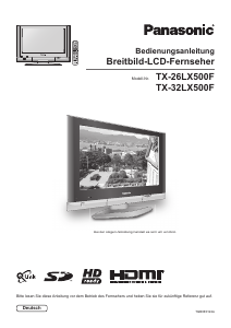 Bedienungsanleitung Panasonic TX-26LX500F LCD fernseher