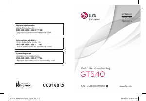 Handleiding LG GT540 Mobiele telefoon