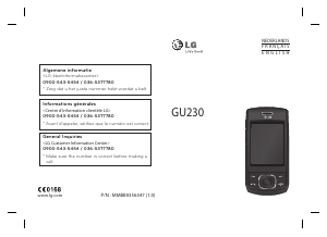Manual LG GU230 Mobile Phone