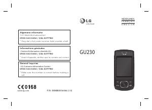 Manual LG GU230GO Mobile Phone