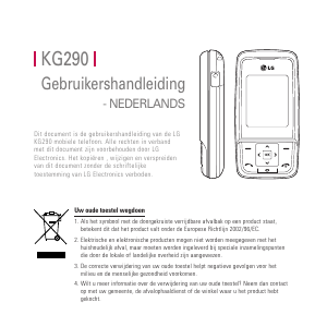 Manual LG KG290 Mobile Phone