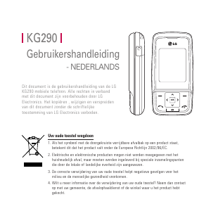 Bruksanvisning LG KG290 Mobiltelefon