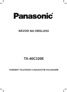 Návod Panasonic TX-40C320E LCD televízor