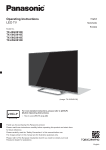 Handleiding Panasonic TX-40GX810E LCD televisie