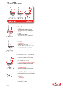Handleiding Ahrend 160 Bureaustoel