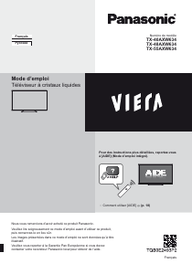 Mode d’emploi Panasonic TX-48AXW634 Téléviseur LCD