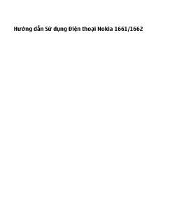 Hướng dẫn sử dụng Nokia 1661 Điện thoại di động