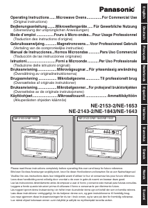 Bruksanvisning Panasonic NE-1653EUG Mikrobølgeovn
