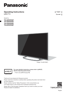 Manual Panasonic TX-49FXF687 Televisor LCD