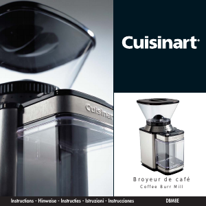 Handleiding Cuisinart DBM8E Koffiemolen